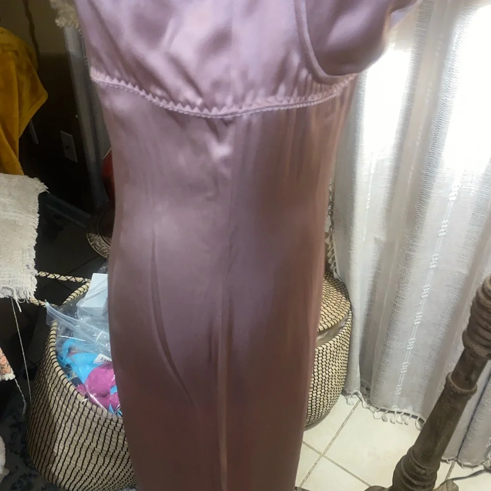 Dolce & Gabbana NWT Vintage Y2K Elegant Mauve Bodycon  Slip Dress - Picture 7 of 11